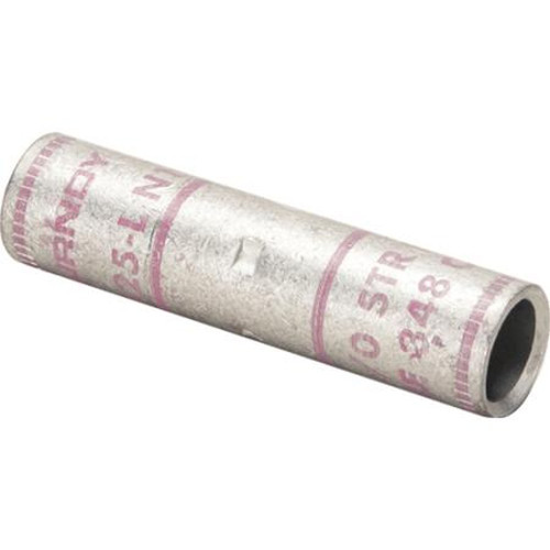 BURNDY YS6CLBOX Copper Compression Splice, 6 Awg, 1.75" Splice Length, Short Barrel, Tin Plated