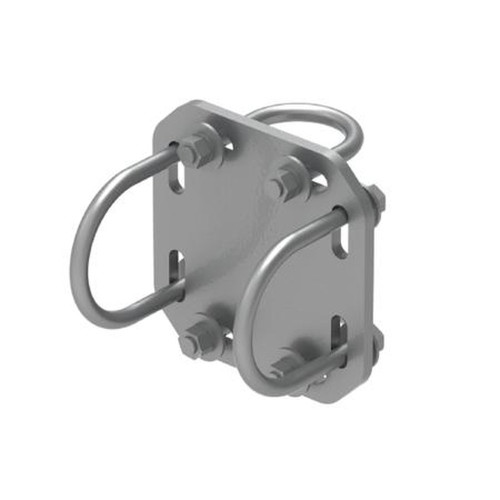 COMMSCOPE XP-2025 Crossover Plate.U-Bolt Style.2-3/8" to 2-7/8" OD Pipe.Hot Dipped Galvanized Steel