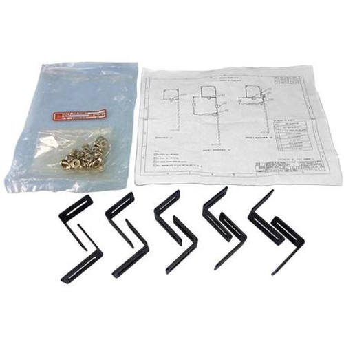 COMMSCOPE FGS-HWMB-C Fiberguide Verticle Slotted Straight Section Universal Mounting Bracket, Kit of 5, 2 in X 2 In, Black