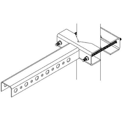 COMMSCOPE SS-TB6080 Large Star Support T Bracket.Holds Up to 12 Rows of Hangers.4" - 10-3/4" Od.Perpendicular Style with Hanger Plates Parallel to