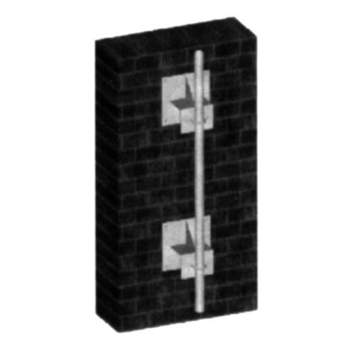 COMMSCOPE MT-221L Adjustable Wall Mount with 12" Standoff for for Hollow Walls.Includes Backing Plate.Kit of 2 Ubolts and Pipes Are Separate