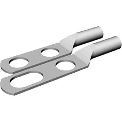 COMMSCOPE MT-577-100 Crimp-On Lug for 3/8 in Hardware, #2 Awg, Two-Hole