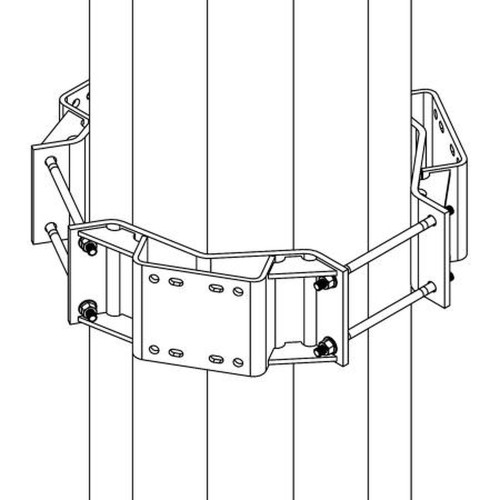 COMMSCOPE RM-DM-4 4' Microwave Antenna Dual Ring Mount Kit.Includes Ring Mounts, a 4-1/2" OD X 63" Long Pipe, and Hardware.Hot Dip Galvanized Steel
