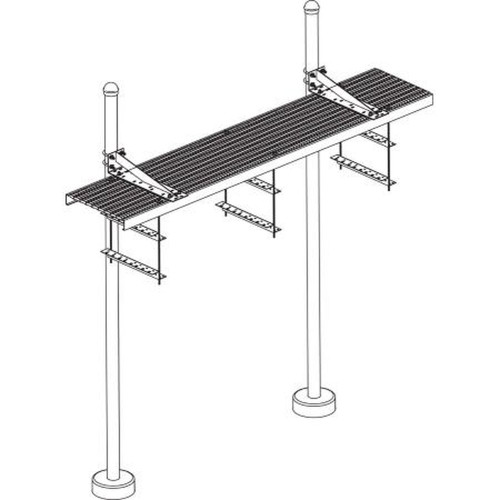 COMMSCOPE WB-K410-B Saftey Grated Waveguide Bridge Kit.24" Wide X 10' Long with Four 13' 4" High Direct Burial Posts.Hot Dip Galvanized Steel