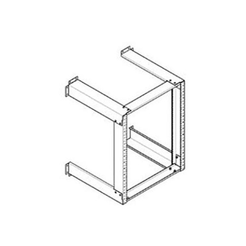 COOPER SB704192524FB B-LINE 20-5/16" X 25-1/4" X 24" Wall Mounted Relay Rack with a Flat Black Finish.Rated for Up to 350 Pounds of Equipment