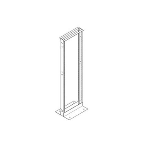 COOPER SB506084XUTG B-LINE Two-Post Equipment Rack, Steel, 19" Rack Width, 84" Height, Universal Spacing, Telco Gray