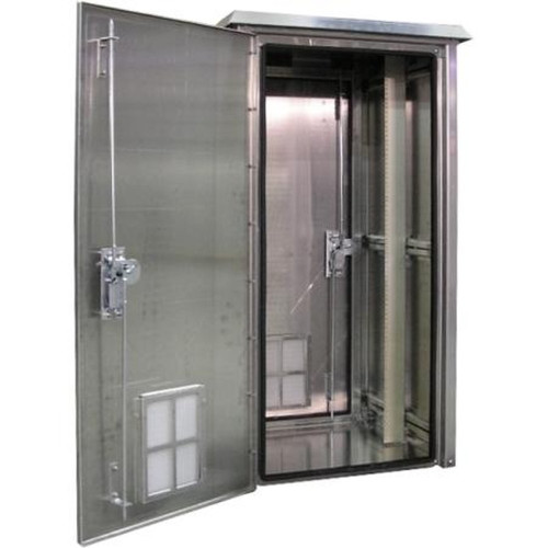 DDB OD-50DX UNLIMITED 50"H X 25"W X 25"D Outdoor Aluminum Cabinet Enclosure.NEMA Class 250 Type 3,3R,3S,4,4X.19" Rails.Front & Rear Doors W/ 3pt