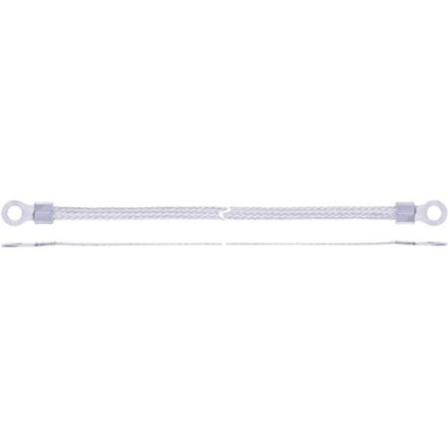 HARGER GS12094122A1/4 1/2" X.094" Ground Strap with a 2 Hole Lug on Each Side 12" OC for Outside Holes.5/8" OC Spacing on Lugs for 1/4" Hdw.Tinned