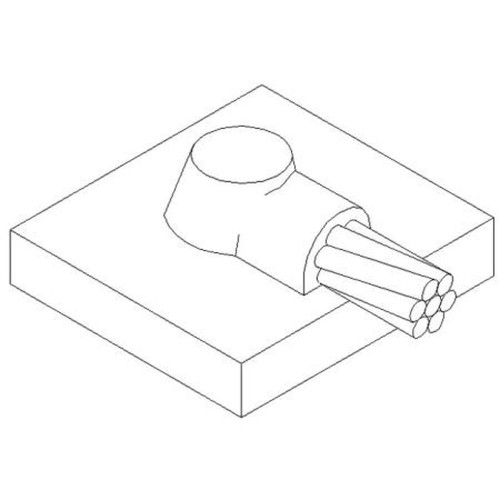 ULTRAWELD HD2SA Standard Mold for Cable to Flate Plate Connection of #2 Solid Ground Wire.Comes with Frame, Handle Not Needed.Order UWM45 Weld Metal