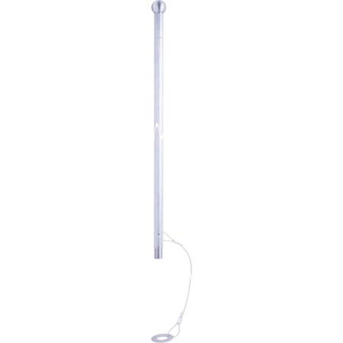 Harger 1224ASTAT-WSC36 1/2" X 24" Aluminum Air Terminal with Safety Cable and Safety Tip