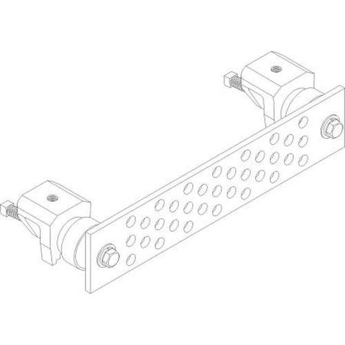 HARGER WSGB-25X125-UIT 1/4"x2.5"x12.5" Ground Bar with Insulated Tower Hrdwr.5 Rows of 7/16" Holes in 5-die Pattern with Diaganol Ctrs of 13/16"