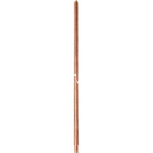 HARGER 5810CCAT 5/8"x10 Copper Clad Air Terminal with 2" of 5/8-11 Thread That Include 2 Each Jam Nuts, Lock and Flat Washers