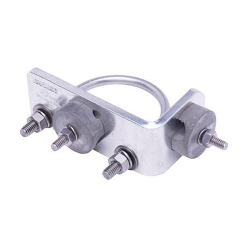 HARGER GPC2/0RD1.75 Ground Pedestal Clamp, Accommodates 4 Conductors in Total