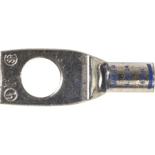 HARGER GECL63/8-50 Standard Barrel Lug.for #6 Str.Cable.One 3/8" Hole Blue Color Code.50 Pk
