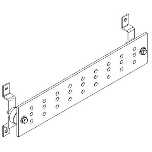 HARGER GBI14420C 1/4" Thick X 4" Wide X 20" Long Ground Bar with Insulators and Brackets.27 Pre-Drilled Holes (7/16" Diameter)
