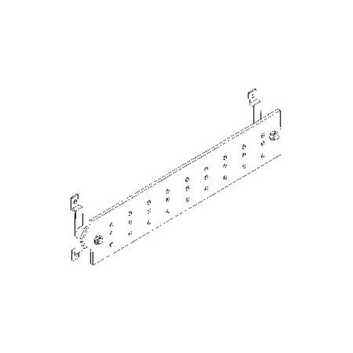 HARGER GBI14420J 1/4" Thick X 4" Wide X 20" Long Ground Bar with Insulators and Brackets.51 Pre-Drilled 7/16" Holes.Accomodates B,c & D Spaces Two