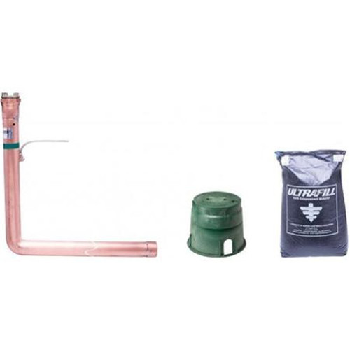 HARGER EGR20LWG2T 20' X 2-1/8" Chemical Grnd Rod Consists of a 20' Horizontal 'l' Ground Rod, 5' of #2 Solid Tinned Conductor, Test Well & 4 50lbs