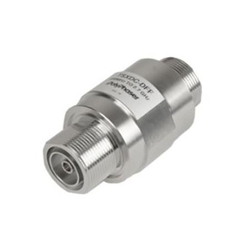 POLYPHASER TSXDC-DFF 698-2500 Mhz Coaxial Protector.60 Vdc.1000 Watts @ 920 Mhz.DIN Female on Antenna Side, DIN Female on Equipment Side