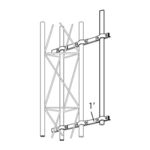 ROHN KY2068A15 Side Arm Mount Assembly for 25G Tower Dish Mount.Includes 12" Mounting Bracket with Mounting Pipe (1-1/2"x3'), and Clamps