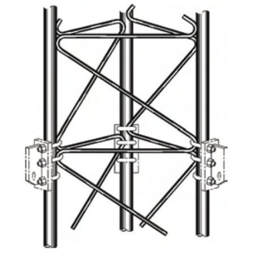 ROHN GA65GD 65G Guy Bracket Assembly with Hardware.Kit Includes (3) Brackets with U-Bolts.Hot-Dip Galvanized