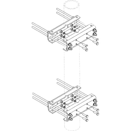 SABRE C10171006 SITE SOLUTIONS LARGE LEG ADAPTOR KIT (hd) 5 3/4 TO 12 3/4 RD Leg, 5 X 5 TO 8 X 8 ANGLE LEG