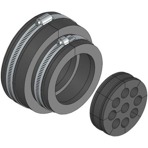 SABRE C20100025 SITE SOLUTIONS 4" Boot Assembly Kit W/ 9 Hole for 1/2" Corrugated Coax.to Be Used with SABRE SITE SOLUTIONS Entry Panels