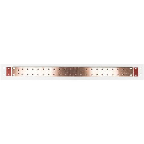 Telect 02114-T122 Copper Ground Bar 19 W/diag HOLES,22 POS 1.8" COPPER OFFSETS