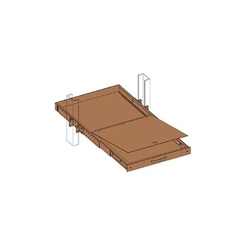 TELECT 02183-02 23" Storage Tray with Slide-Out Writing Surface.Maximum Load: 85 Lbs.When Extended.Includes 12-24 Mounting Screws