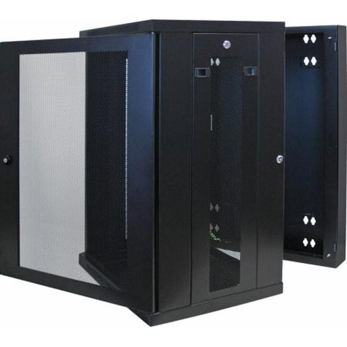 TRIPP SRW18US LITE 18U Low-Profile Wall-Mount Rack Enclosure Cabinet, Double Hinge, Removable Side Panels, 36H X 24W X 22D Panels.Fully Assembled