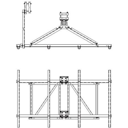 TRYLON 5.927.1012.496 12' Leg Mounted V-Frame with 4 Vertical Antenna Mounting Pipes