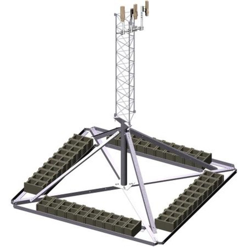 TRYLON 4.618.5102.001 Non-Penetrating Ballast Roof Mount for Use with STG Tower Sections.Designed to Accomodate (2) 10-ft STG Sections for a Total