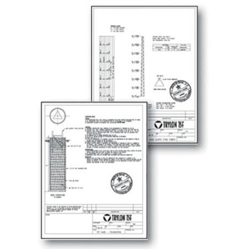 TRYLON 4.77.0101.101 P.e Stamped Drawings for Supertitan Ak/ca.Tower Questionnaire Required.Requirements Must Be Determined by Customer."drop SHIP