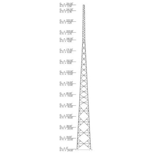 TRYLON 5.630.0219.241 Supertitan MAX 241ft M200 Self- Supporting Tower.Contains Tower Hard- Ware, Base Shoes, Anchor Bolts, Splice Hdw.Drop Ships