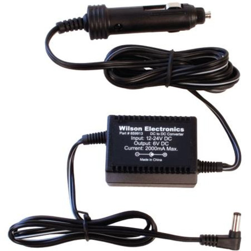 WILSON 859913 ELECTRONICS Dc/dc 6V Power Supply for Wilson Amps.Converts 12V DC to 6V Dc.for In-Building, Dual Band Amplifiers.(auto Plug)
