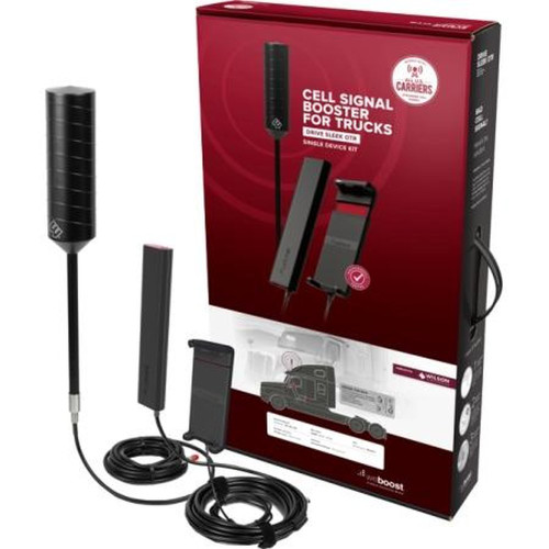 WEBOOST 470235F Drive Sleek OTR 23dB Truck Booster Kit.Covers 700LTE/CELL/PCS/AWS.Includes 4G Trucker Antenna, Booster and Sleek Cradle.SMB Conn