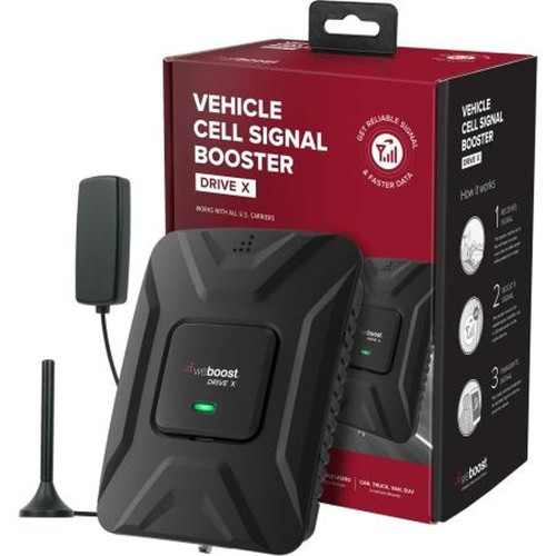 WEBOOST 475021 Drive X Vehicle Cell Signal Booster Kit.All US Carriers.includes.Booster, Antennas, and Power Supply
