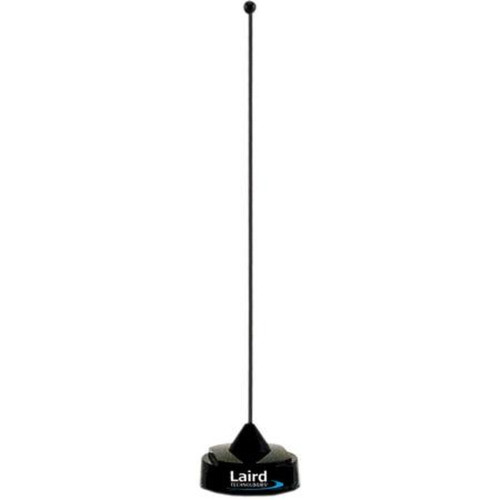 LAIRD QWB430 430-450 Mhz Unity Gain 1/4 Wave Black Antenna.Brass Button Contact Provides a Superior Match at Feedpoint.Order Mount Seperately