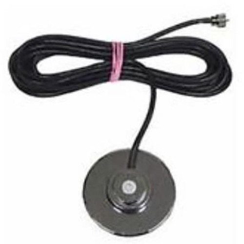 PCTEL GBR-52-48-T3-A Black Mobile Antenna Mount with Rubber Boot, 4 Foot RG-58A/U Cable, and Attached TNC Male Right Angle Connector