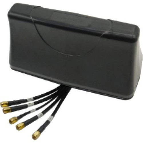 Pulse/larsen RAZ42111AM Razorback- 4 Port High Performance Vehicular Antenna with 2 Lte, 1 WIFI and 1 Gnss, Adhesive Mount, Black