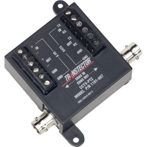 TRANSTECTOR 1101-607-1 Silicon Surge Suppressor for CCTV Video, 24Vdc Pover Using BNC Female Conn and 2 Wire Screw Down Terminals