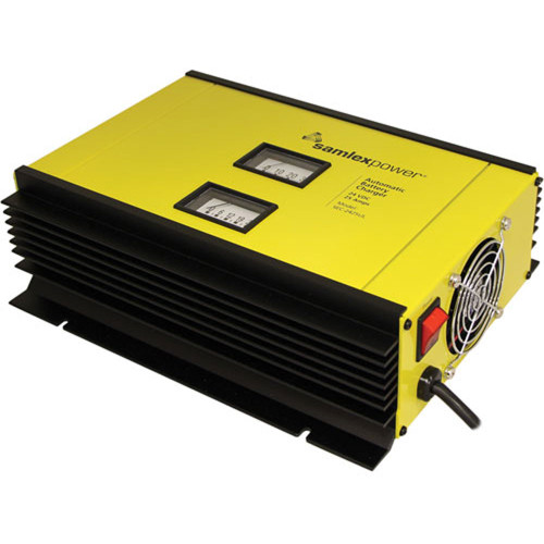 Samlex SEC-2425UL 25 Amp 24V 2/3 Stage Battery Charger, Volt & Amp Meter