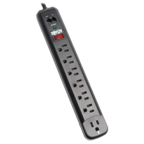 6' TLP76RBTEL Protect It! 7-Outlet Surge Protector, 1080J