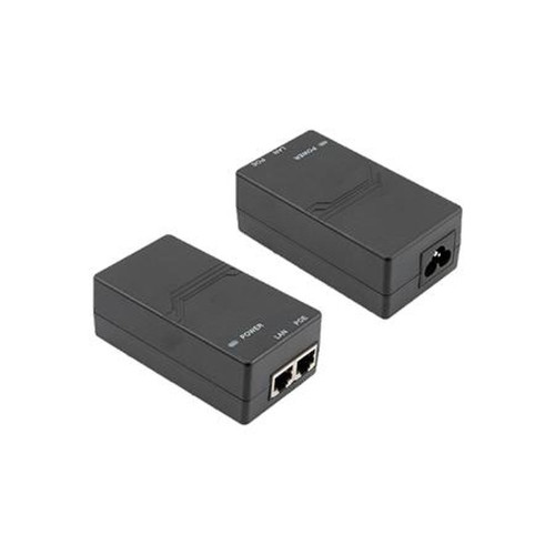 Poe POE10GAF Midspan Injector, 1 Port Power Over Ethernet, 10 Gbps, CAT 6a or 7, 802.3af Certified, 56 Volts at 16 Watts Power Supply