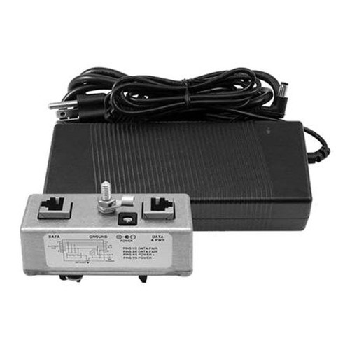 L-COM BTD-CAT5-P1J 1-Port DIN Mount CAT5 Passive Gigabit Midspan/injector