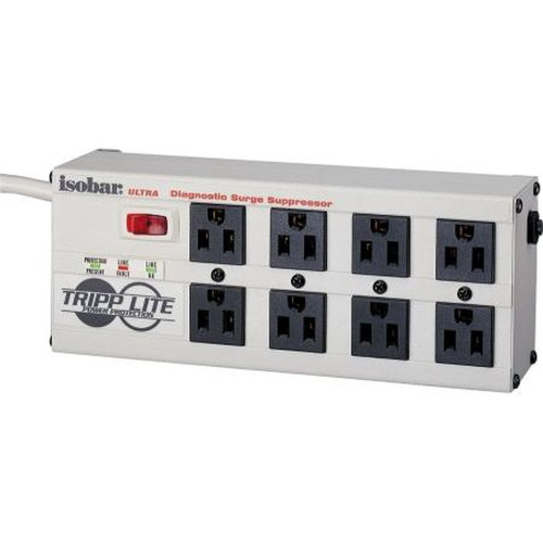 TRIPP ISOBAR8 ULTRA LITE 8 Outlet AC Line Filter.Provides Spike Protection & Surge Protection.Diagnostic Indicators Alert You of Line Conditions