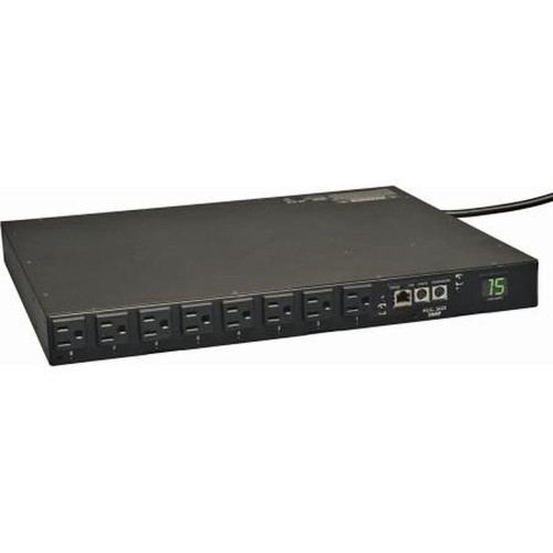 TRIPP PDUMH15NET LITE Single-Phase Switched Pdu, 15A 120V, 1U Horizontal Rackmount, 16 NEMA 5-15R Outlets, NEMA 5-15P Input Plug