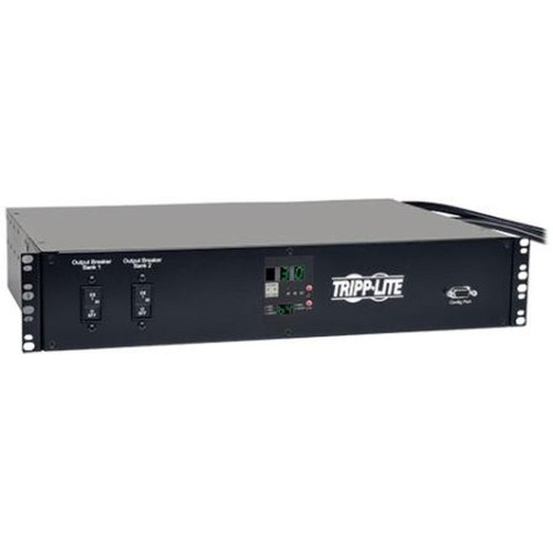 TRIPP PDUMH30HVAT LITE Single-Phase Metered Pdu, 30A 208V, 2U Horizontal Rackmount, 16 C13, 2 C19, 1 L6-30R Outlets.2 L6-30P 10' Inputs