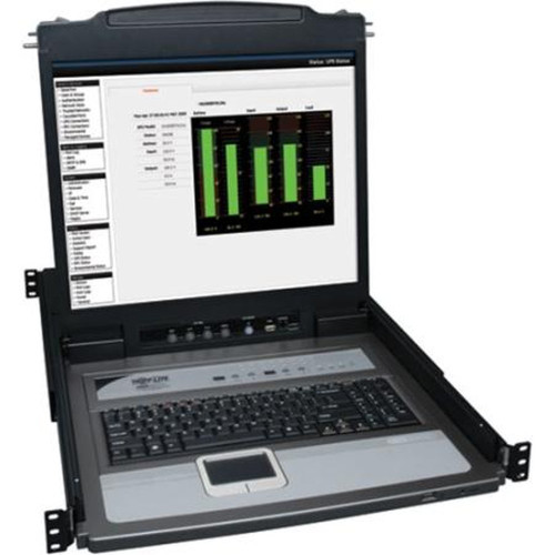 16-Port B020-U16-19-K 1U Console KVM Switch, 19" LCD + 8 PS2/USB