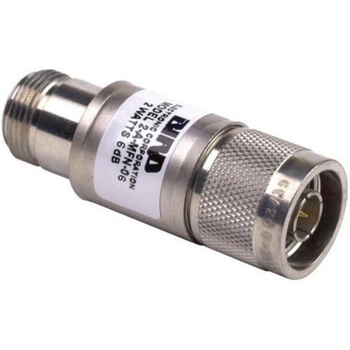 BIRD 2-A-MFN-06 RF Coaxial Attenuator.2 Watts 6 Db Nominal Attenuation.Male N to Female N Connectors