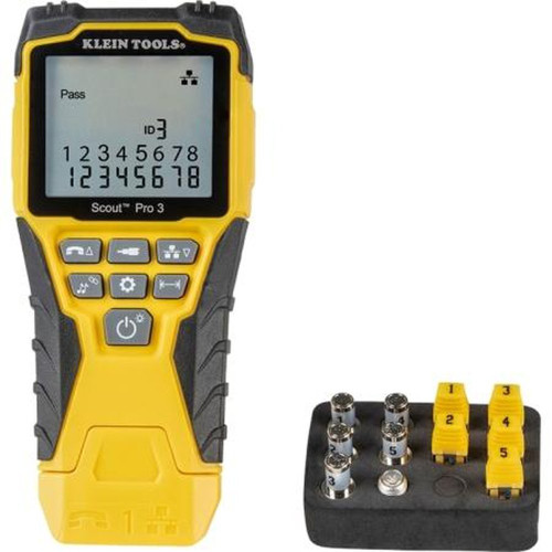 KLEIN VDV501-851 TOOL Cable Tester Kit with Scout Pro 3 for Ethernet/data, Coax/video and Phone Cables, 5 Locator Remotes